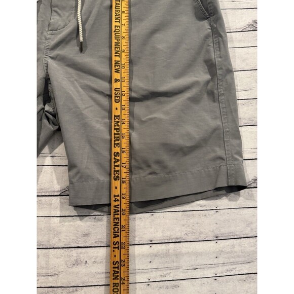 FAHERTY Mens All Day Shorts Sz 38 Heather Gray Stretch Drawstring Zip Pocket - Picture 6 of 16